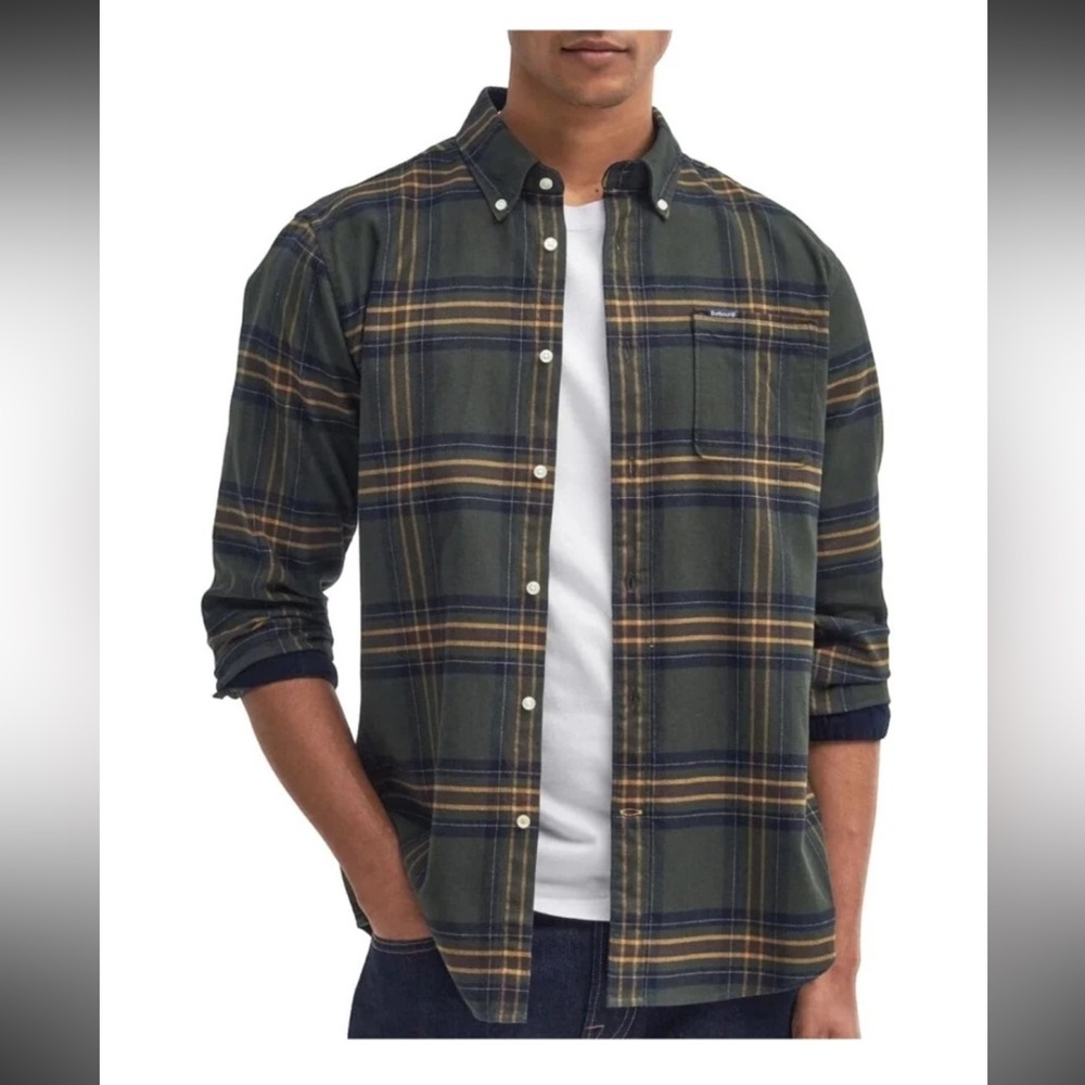 Barbour Green Plaid Men's Shirt